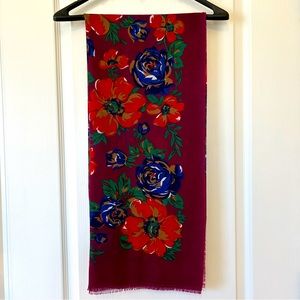 NWOT Winter Floral Scarf
